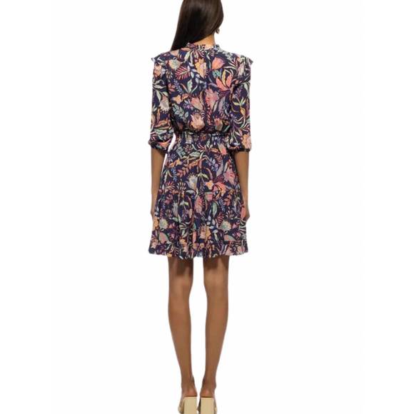 NEW SHOSHANNA addison dress in navy/pink multi - Picture 3 of 3